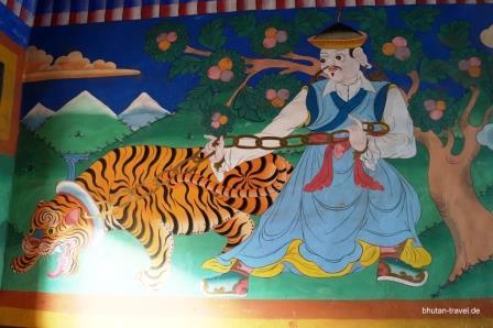 Guru Rinpoche mit seinem Tiger